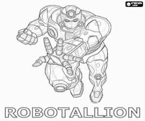 Robotallion is een robot Bakugan kleurplaat
