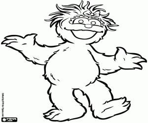 Rosita dansen, Sesamstraat kleurplaat