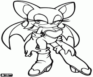 Rouge the Bat, Sonic kleurplaat