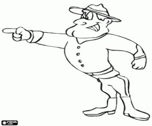 Royal Canadian Mounted Police kleurplaat