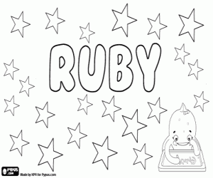 Ruby, Engelse naam kleurplaat