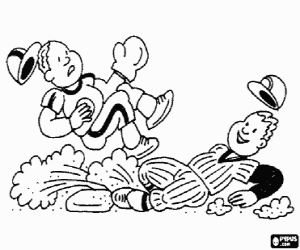 Runner te bereiken base kleurplaat