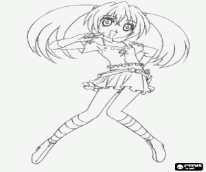 Runo, een Bakugan karakter kleurplaat