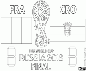 Rusland 2018 WK voetbal finale kleurplaat
