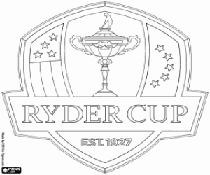 Ryder Cup, een golftoernooi kleurplaat