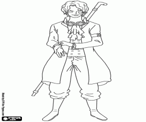 Sabo, karakter van One Piece kleurplaat