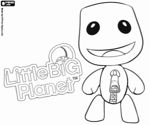 Sackboy, LittleBigPlanet karakter kleurplaat