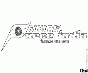 Sahara Force India F1 Team logo kleurplaat
