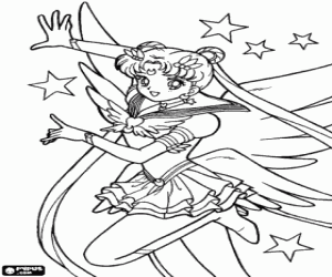 Sailor Moon is Serena Tsukino kleurplaat