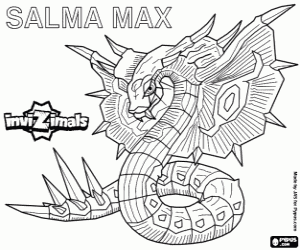 Salma Max, een Invizimals kleurplaat