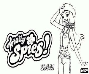 Samantha van Totally Spies kleurplaat
