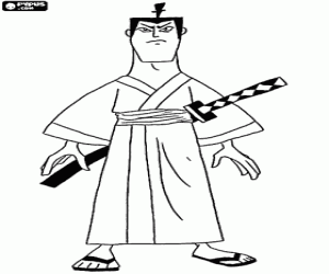 Samurai Jack kleurplaat