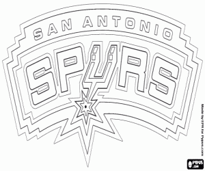 San Antonio Spurs embleem kleurplaat