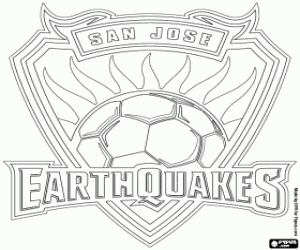 San Jose Earthquakes logo kleurplaat