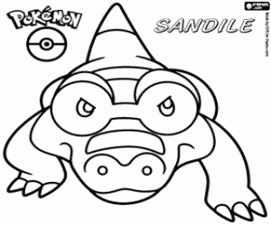 Sandile, Pokémon kleurplaat