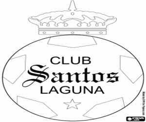 Santos Laguna badge kleurplaat