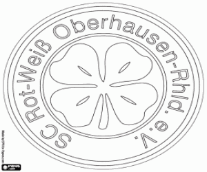 SC Rot-Weiß Oberhausen logo kleurplaat