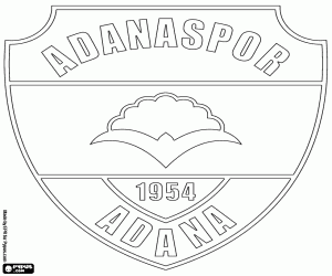 Schild van Adanaspor kleurplaat