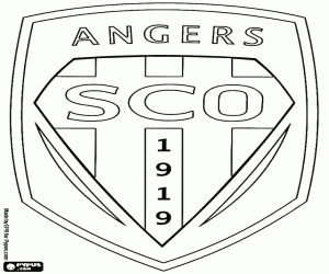 Schild van Angers SCO kleurplaat