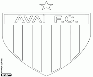 Schild van Avaí Futebol Clube kleurplaat