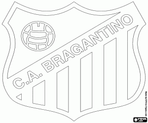 Schild van CA Bragantino kleurplaat