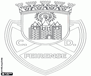 Schild van CD Feirense kleurplaat