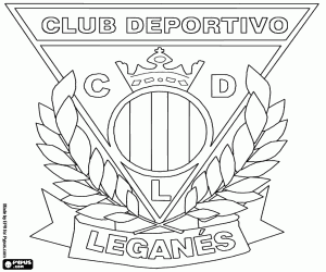 Schild van CD Leganés kleurplaat