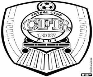 Schild van CFR Cluj kleurplaat