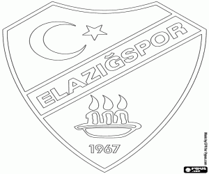 Schild van Elazığspor kleurplaat