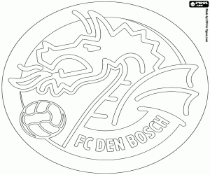 Schild van FC Den Bosch kleurplaat