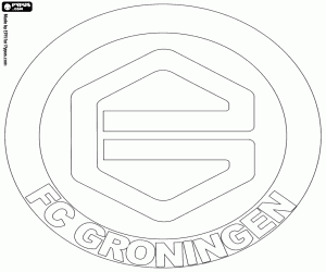 Schild van FC Groningen kleurplaat