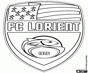 Schild van FC Lorient kleurplaat