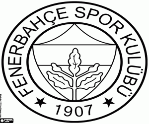 Schild van Fenerbahçe SK kleurplaat