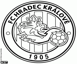 Schild van FK Hradec Králové kleurplaat