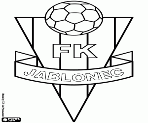Schild van FK Jablonec kleurplaat