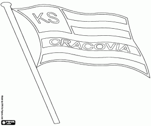 Schild van KS Cracovia kleurplaat