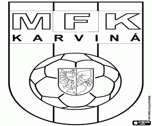 Schild van MFK Karviná kleurplaat