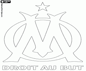 Schild van Olympique de Marseille kleurplaat
