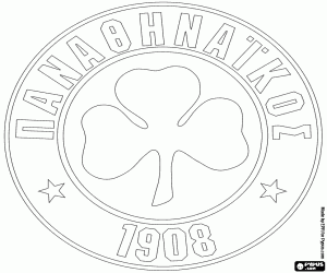 Schild van Panathinaikos kleurplaat