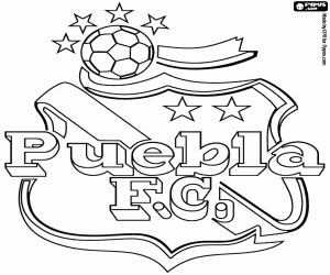 Schild van Puebla FC kleurplaat