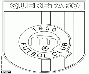 Schild van Queretaro Futbol Club kleurplaat