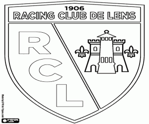 Schild van Racing Club de Lens kleurplaat