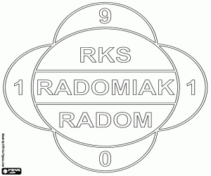 Schild van Radomiak Radom kleurplaat
