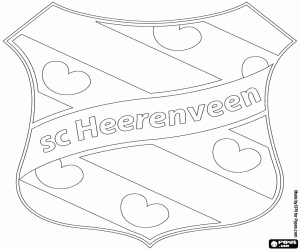Schild van SC Heerenveen kleurplaat