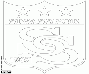 Schild van Sivasspor kleurplaat