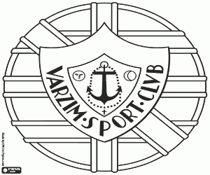 Schild van Varzim Sport Club kleurplaat