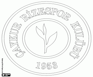 Schild van Çaykur Rizespor kleurplaat