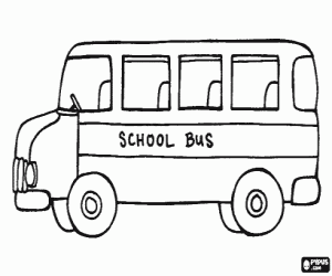 Schoolbus kleurplaat