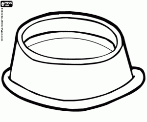 Schotel voor de kat kleurplaat