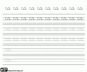 Schrijven met de medeklinker C kleurplaat